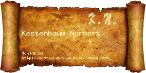 Kestenbaum Norbert névjegykártya